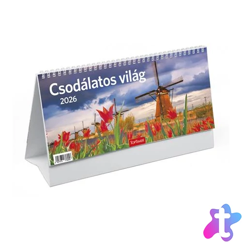 Naptár, asztali, álló, TOPTIMER, "Csodálatos világ"