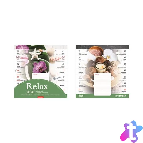 Naptár, fali, mágneses, kétheti, TOPTIMER, "Relax"
