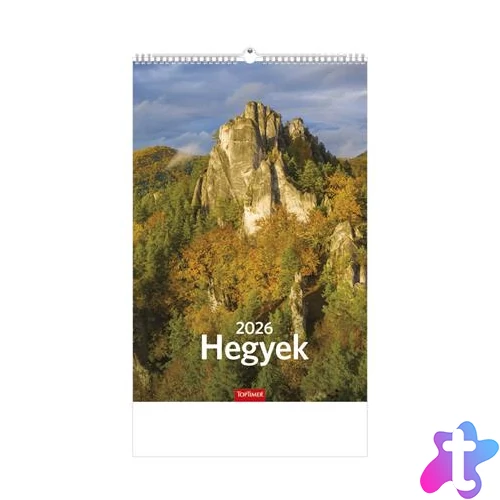 Naptár, fali, TOPTIMER "Hegyek"