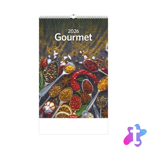 Naptár, fali, TOPTIMER "Gourmet"