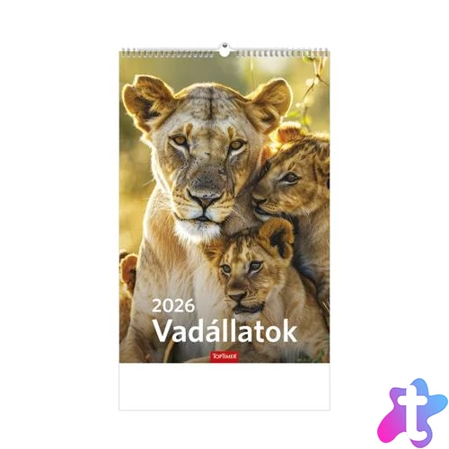 Naptár, fali, TOPTIMER "Vadállatok"