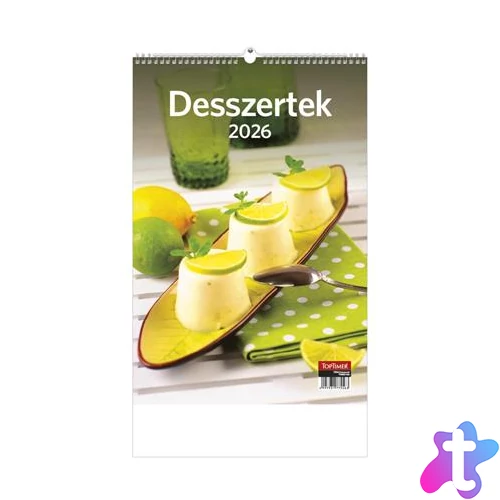 Naptár, fali, TOPTIMER "Desszertek"