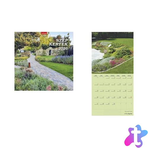 Naptár, fali, TOPTIMER, "Szép kertek"