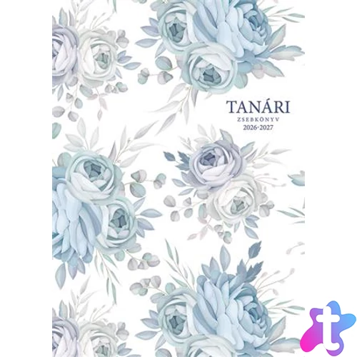 Tanári zsebkönyv, 2026/2027 tanév, A5, heti, TOPTIMER, "Kék virág"