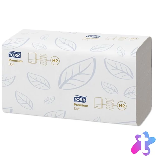Kéztörlő, Interfold hajtás, 2 rétegű, 110 lap, H2 rendszer, Premium, TORK "Xpress Soft Multifold", fehér