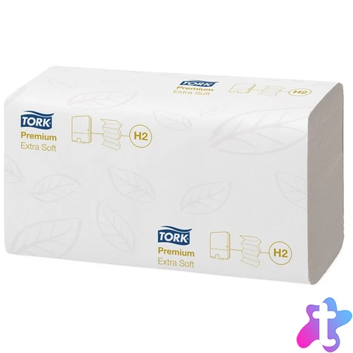 Kéztörlő, Interfold hajtás, H2 rendszer, 2 rétegű, 100 lap, Premium, TORK "Xpress Extra Soft Multifold", fehér