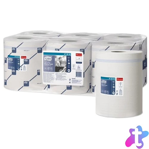 Törlőpapír, tekercses, 19, 5 cm átmérő, M4 rendszer, 1 rétegű, Advanced, TORK "Reflex", fehér