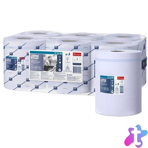 Törlőpapír, tekercses, 18,5 cm átmérő, M4 rendszer, 1 rétegű, Advanced, TORK " Reflex", kék