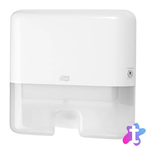 Kéztörlő adagoló, Interfold hajtogatás, H2 rendszer, Elevation, TORK "Xpress Multifold Mini", fehér