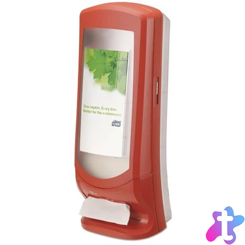 Szalvéta adagoló, 622x235x235 mm, állvány, N4 rendszer, Signature line, TORK "Xpressnap", vörös