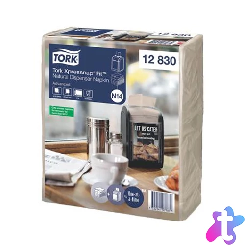 Szalvéta, adagolós, 2 rétegű, 21,3x16,5 cm, N14 rendszer, Advanced, TORK "Xpressnap Fit", natúr