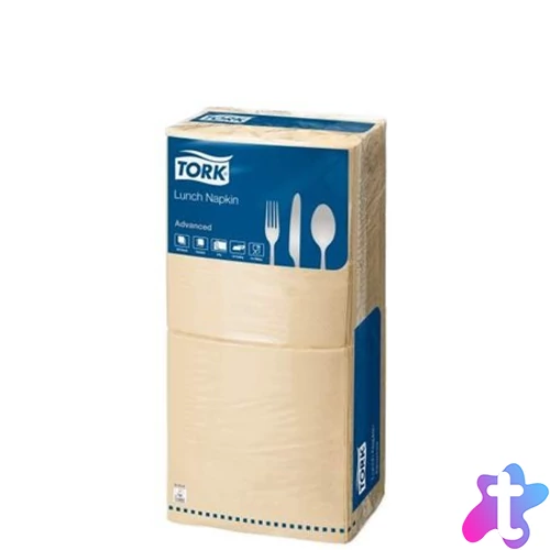 Szalvéta, 1/4 hajtogatott, 2 rétegű, 33x33 cm, Advanced, TORK "Lunch", homokszín