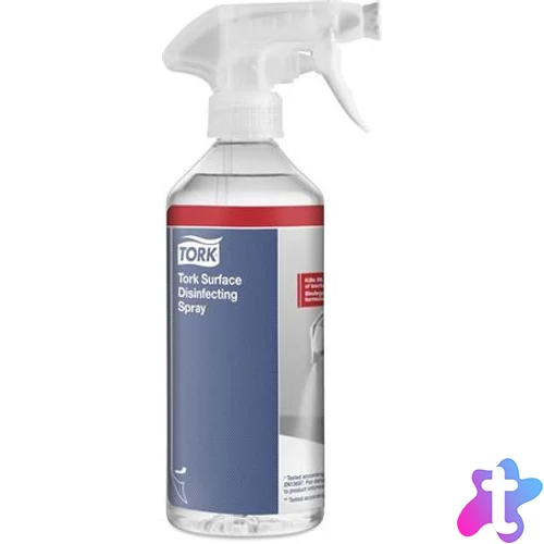 Tisztító és felületfertőtlenítő spray, kétfunkciós szórófejjel, 500 ml, TORK, illatmentes