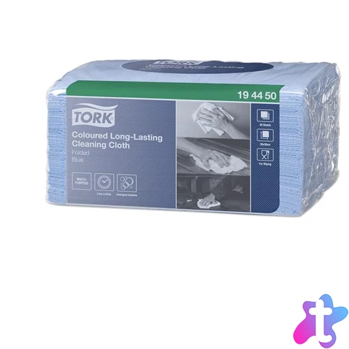 Tisztítókendő, 1 rétegű, W8 rendszer, TORK, kék