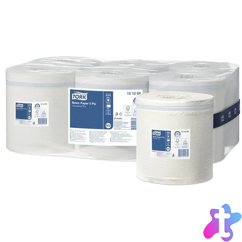 Kéztörlő, tekercses, belsőmag-adagolás, 2 rétegű, M2 rendszer, Universal, TORK, fehér