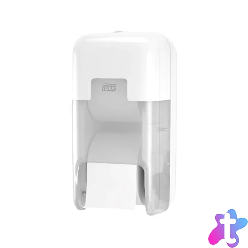 Toalettpapír adagoló, belsőmag nélküli, duplatekercses, T7 rendszer, TORK "OptiServe", fehér