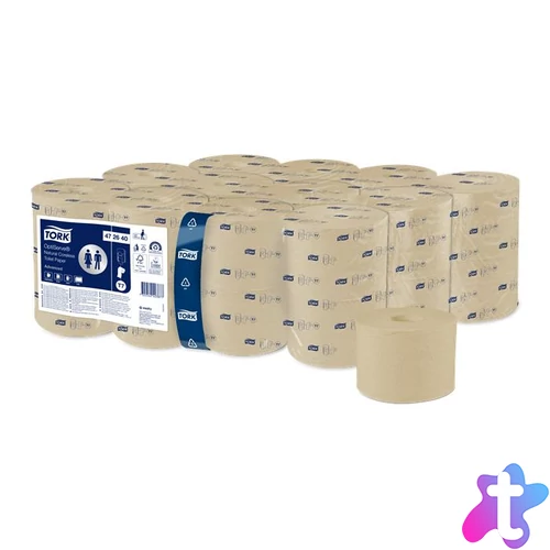 Toalettpapír, belsőmag nélküli, T7 rendszer, 2 rétegű, 13,1 cm átmérő, Advanced, TORK "OptiServe", natúr