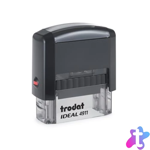 Bélyegző, TRODAT "Ideal 4911", fekete ház, fekete párnával
