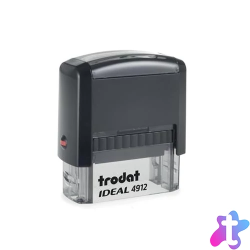 Bélyegző, TRODAT "Ideal 4912", fekete ház, fekete párnával