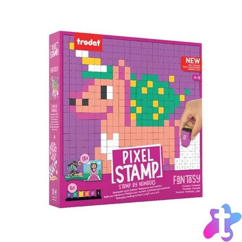 Kreatív foglalkoztató füzet, bélyegzős, TRODAT "Creativ Pixelstamp",  fantázia