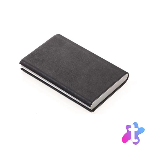 Bankkártyatartó, műbőr, 10 db-os, RFID védelemmel, TROIKA, fekete