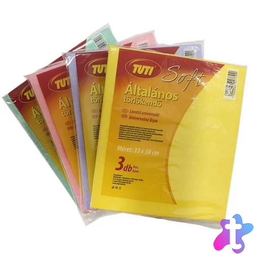 Törlőkendő, univerzális, 3 db, TUTI "Soft"