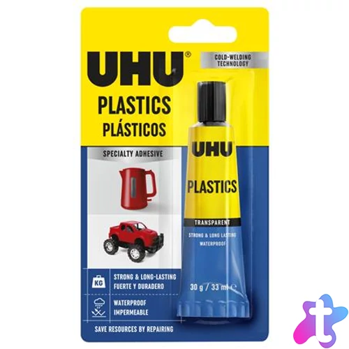 Ragasztó, univerzális, 30 g, UHU "Plastic"