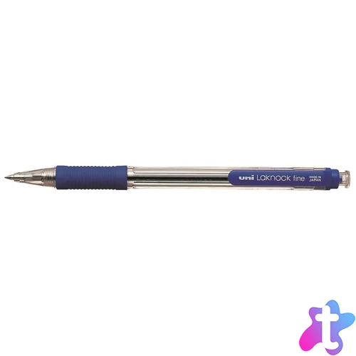 Golyóstoll, 0,4 mm, nyomógombos, UNI "SN-101 Laknock Fine", kék