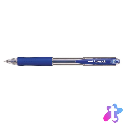 Golyóstoll, 0,3 mm, nyomógombos, UNI "SN-100 Laknock", kék