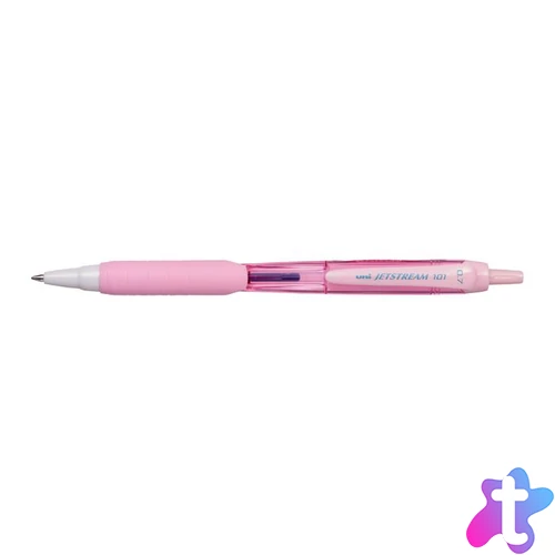 Golyóstoll, 0,38 mm, nyomógombos, UNI "SXN-101FL ", rózsaszín