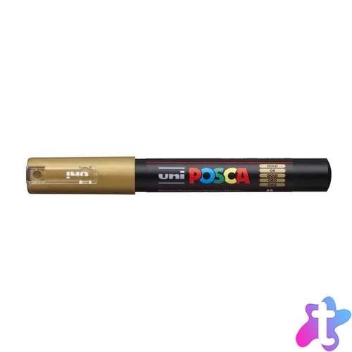 Dekormarker, 0,7-1,0 mm, UNI "Posca PC-1M", arany