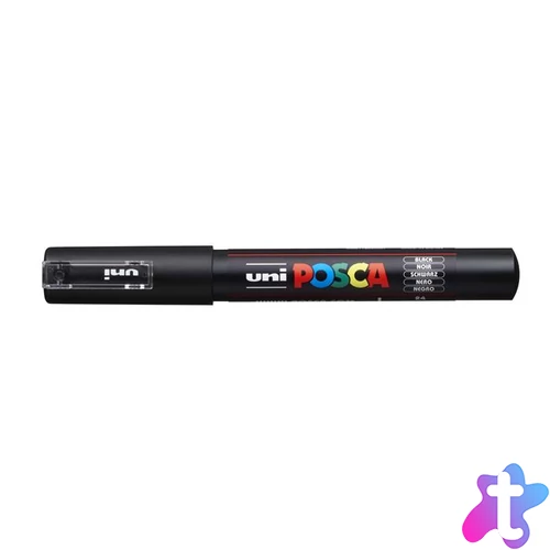 Dekormarker, 0,7-1,0 mm, UNI "Posca PC-1M", fekete