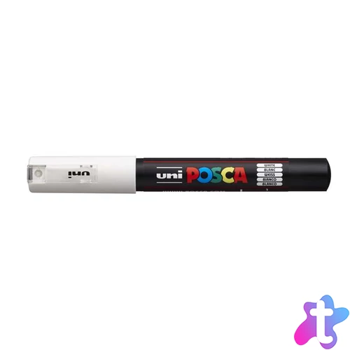 Dekormarker, 0,7-1,0 mm, UNI "Posca PC-1M", fehér