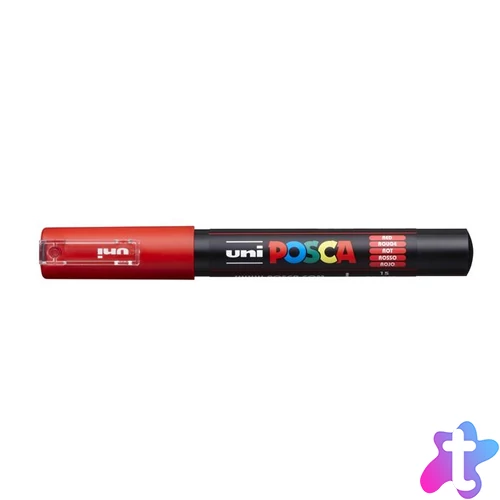 Dekormarker, 0,7-1,0 mm, UNI "Posca PC-1M", piros