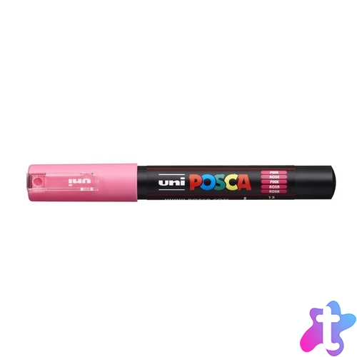 Dekormarker, 0,7-1,0 mm, UNI "Posca PC-1M", rózsaszín