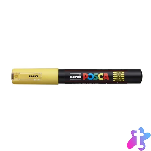 Dekormarker, 0,7-1,0 mm, UNI "Posca PC-1M", sárga