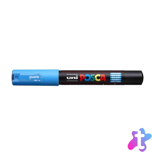 Dekormarker, 0,7-1,0 mm, UNI "Posca PC-1M", világoskék