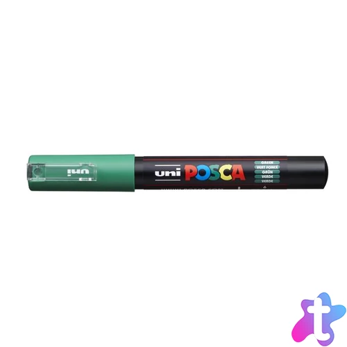 Dekormarker, 0,7-1,0 mm, UNI "Posca PC-1M", zöld