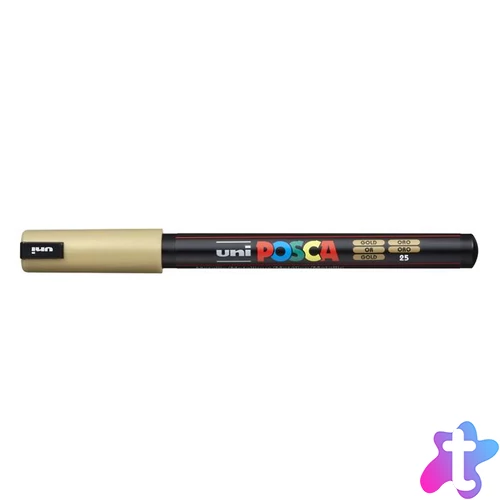 Dekormarker, 0,7 mm, UNI "Posca PC-1MR", arany