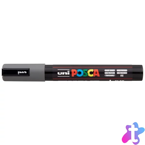 Dekormarker, 1,8-2,5 mm, UNI "Posca PC-5M", mély szürke