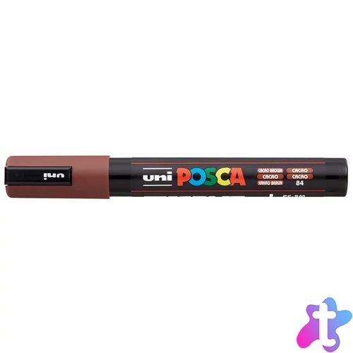 Dekormarker, 1,8-2,5 mm, UNI "Posca PC-5M", kakaó barna