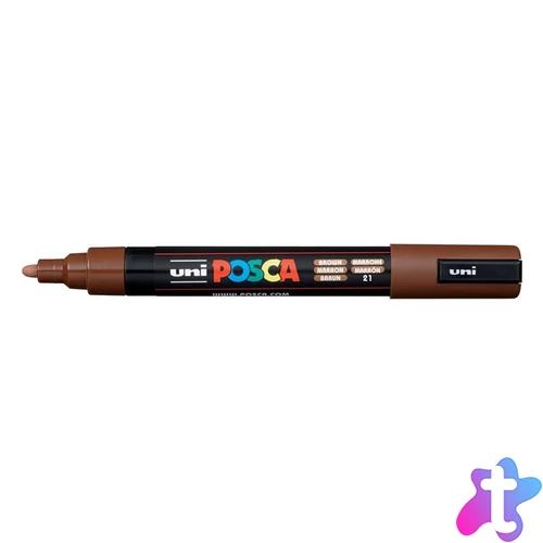 Dekormarker, 0,9-1,3 mm, UNI "Posca PC-3M", barna