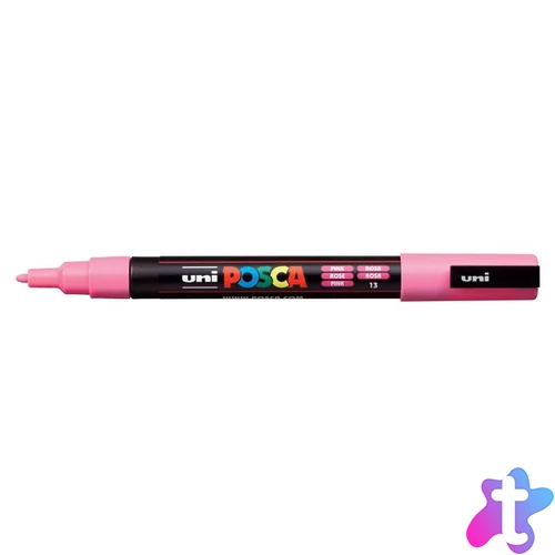 Dekormarker, 0,9-1,3 mm, UNI "Posca PC-3M", rózsaszín