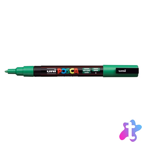 Dekormarker, 0,9-1,3 mm, UNI "Posca PC-3M", zöld
