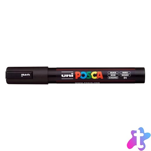 Dekormarker, 1,8-2,5 mm, UNI "Posca PC-5M", fekete
