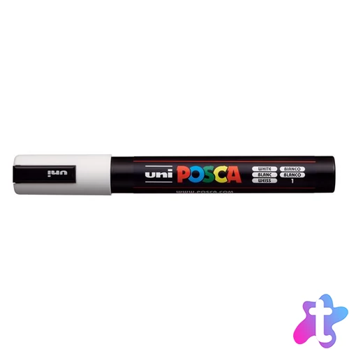 Dekormarker, 1,8-2,5 mm, UNI "Posca PC-5M", fehér