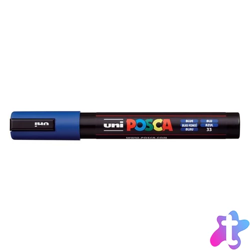 Dekormarker, 1,8-2,5 mm, UNI "Posca PC-5M", kék