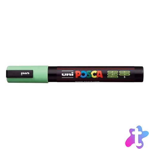 Dekormarker, 1,8-2,5 mm, UNI "Posca PC-5M", világoszöld