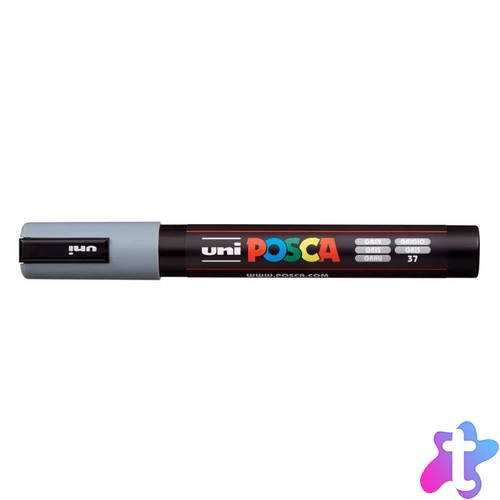 Dekormarker, 1,8-2,5 mm, UNI "Posca PC-5M", szürke