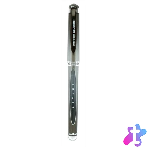 Zseléstoll, 0,6 mm, kupakos, UNI "UM-153S Gel Impact", fekete